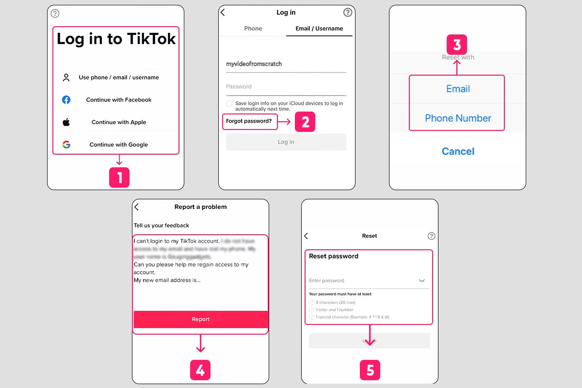 recover a hacked tiktok account steps image
