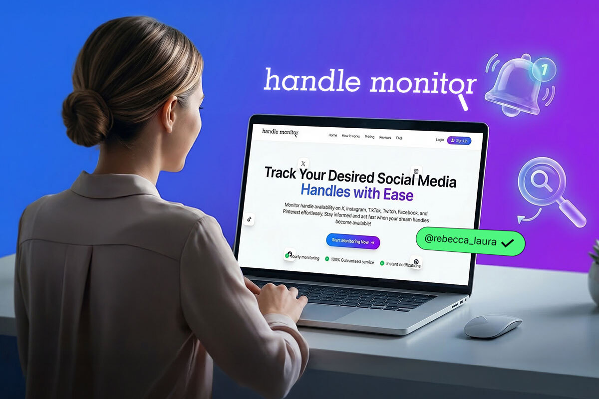 handle monitor track alert username availability